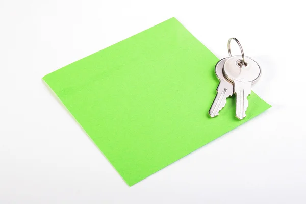 Color paper and keys — Stock Photo, Image