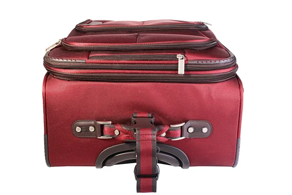Den røde, lukkede kofferten – stockfoto