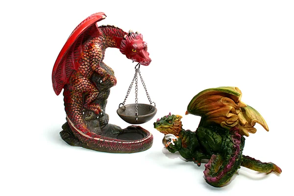 Twee keramische draken — Stockfoto