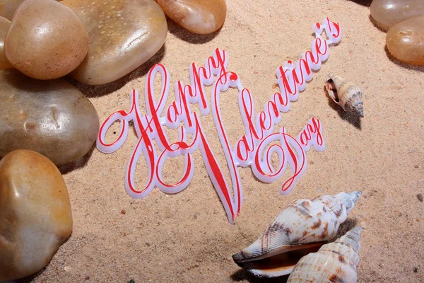 Sand Valentines Day — Stock Photo, Image