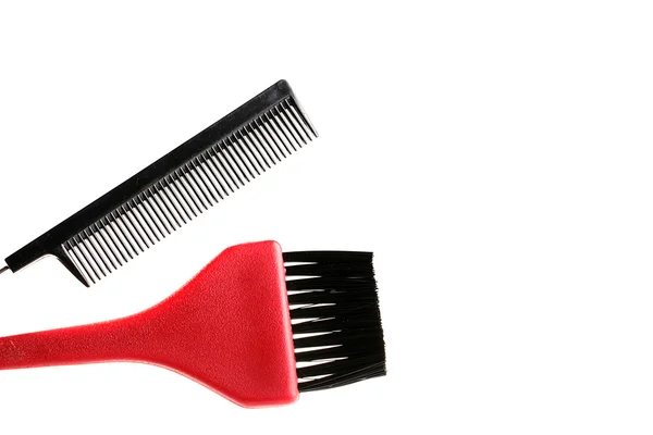 Saç fırçası ve fırça — Stok fotoğraf