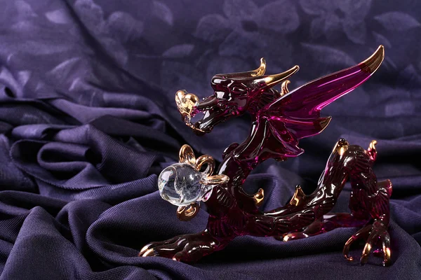 Figura de cristal dragón — Foto de Stock