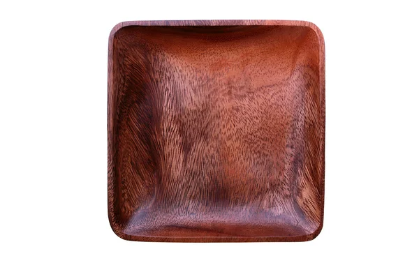 Wooden square plate — Stock Photo, Image