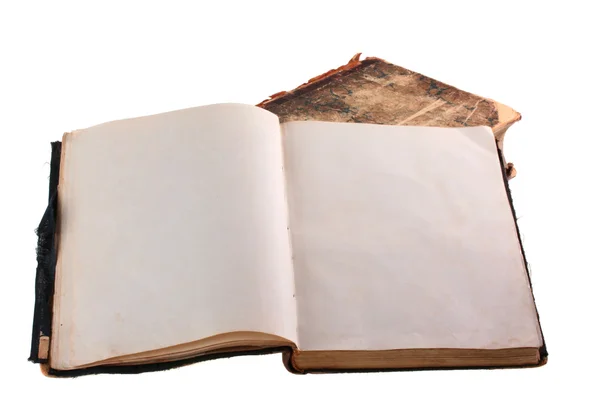 Открыть старую книгу — стоковое фото