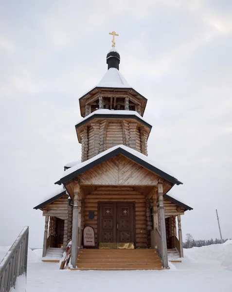 A igreja de madeira . — Fotografia de Stock