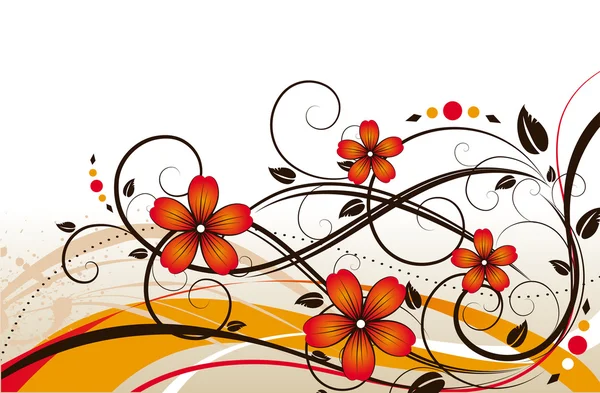Cadre abstrait floral . — Image vectorielle