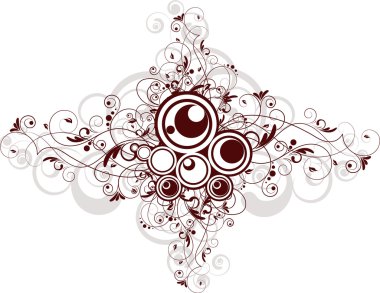 çiçek soyut afiş.