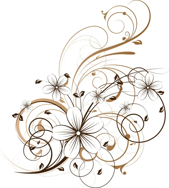 Élément de design abstrait floral . — Image vectorielle