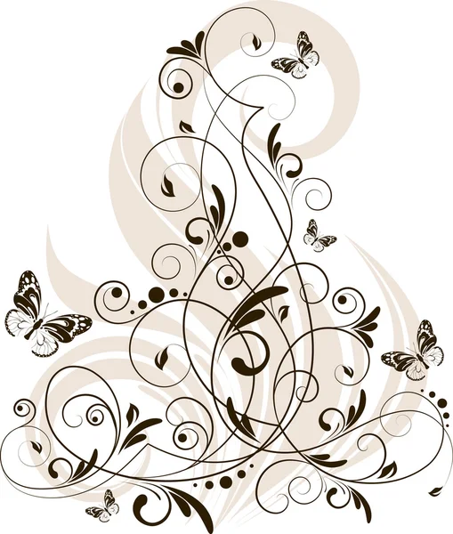 Cadre abstrait floral . — Image vectorielle