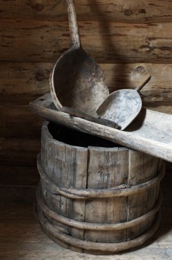 Old peasant's implements clipart