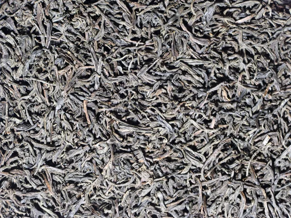 Ξηρό μαύρο τσάι φύλλα — Φωτογραφία Αρχείου