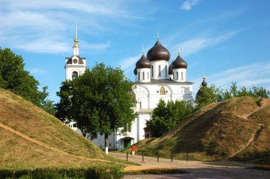 Uspensky cathedral in Dmitrov, Russia clipart