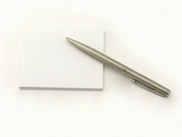 Parker pen op een blanco papier — Stockfoto