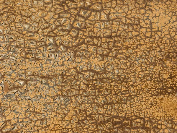 Brown sfondo metallo sbucciato arrugginito — Foto Stock