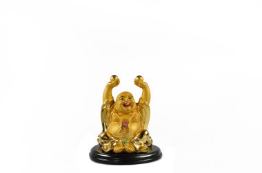 Figure of Budda isolated on white clipart