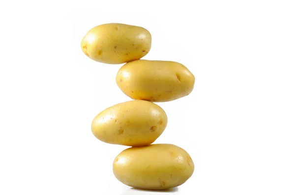 stock image Tower from washed potato isolated on whi