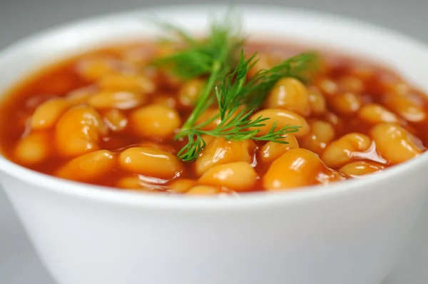 Beans in tomato sauce Stock Image