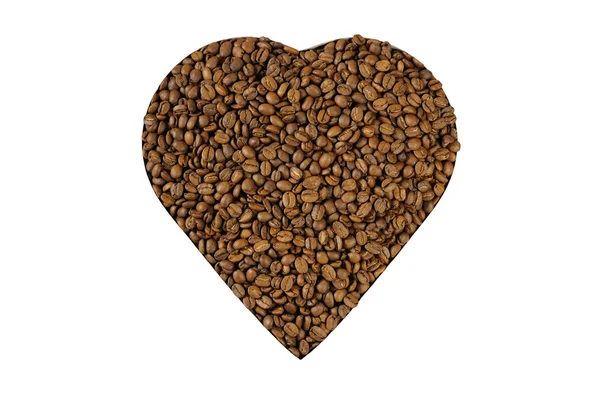 Corazón de café Imagen de archivo