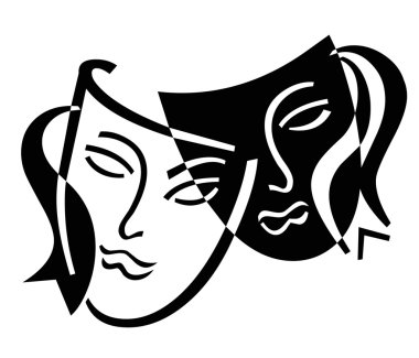 Theater masks clipart