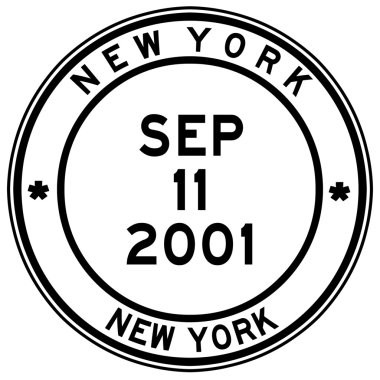 Nine eleven new york post stamp clipart