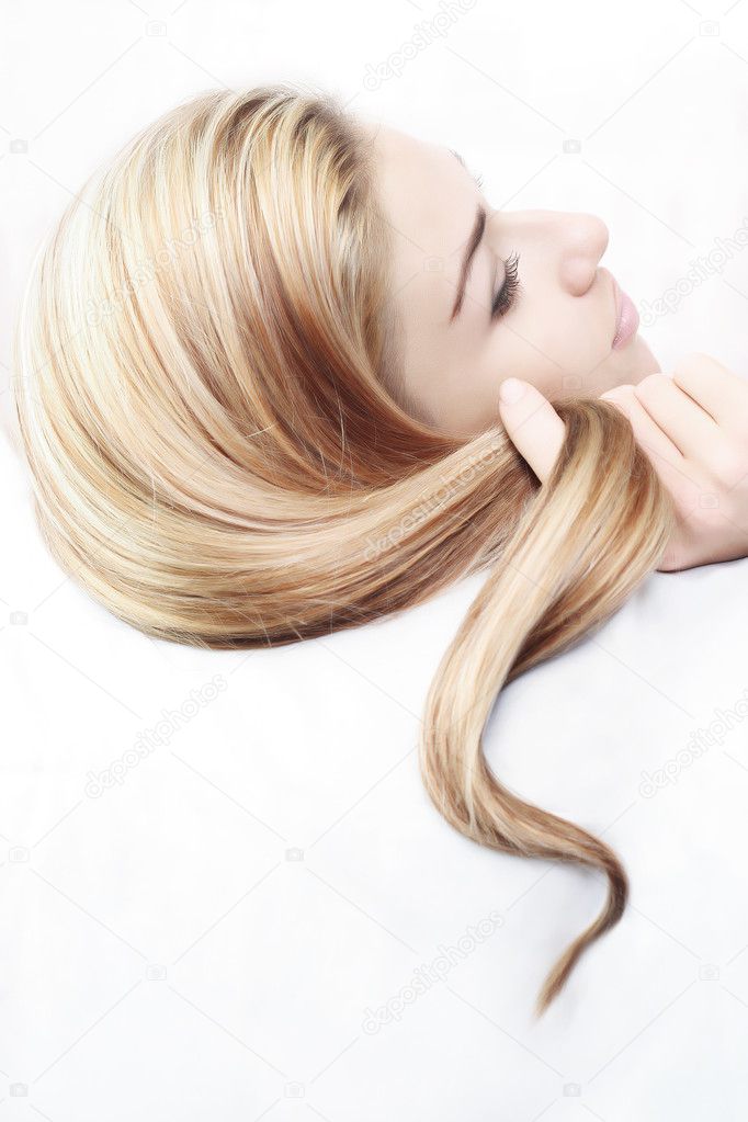 Young woman and her beautiful hairstyle