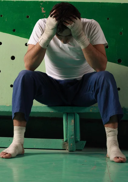 Boxer derrotado — Fotografia de Stock