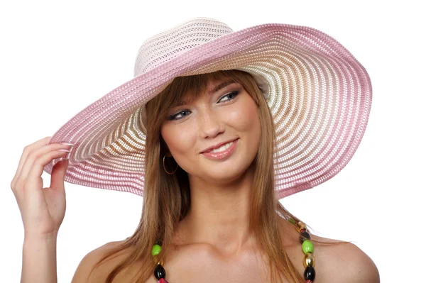 Woman in a hat — Stock Photo, Image