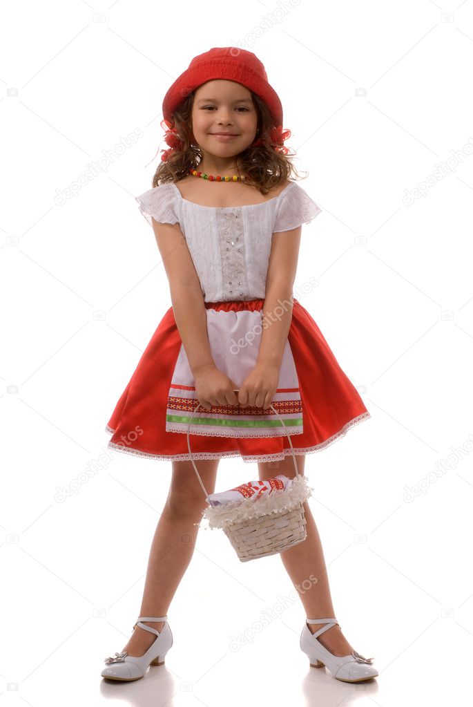 Girl with a basket ⬇ Stock Photo, Image by © ffotograff65 1135216