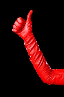 OK! Hand in red glove clipart