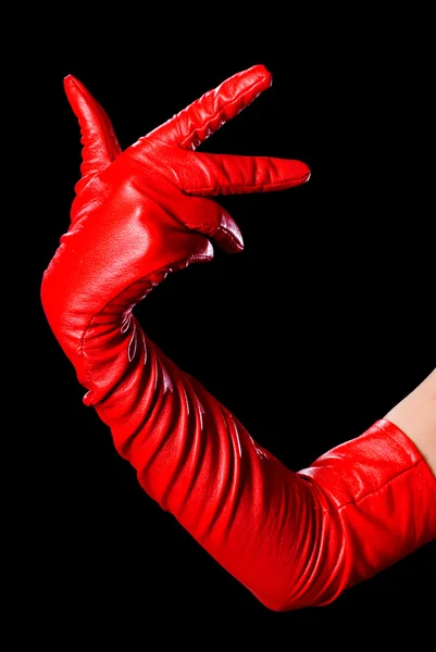 Ręce na czerwono — Zdjęcie stockowe
