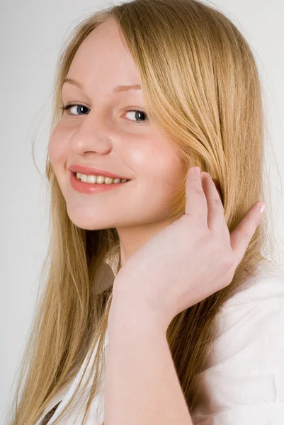 Ładny blond dziewczynka — Zdjęcie stockowe