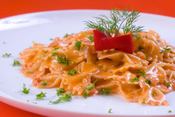 Freshly cooked plate of macaroni — Stock Photo, Image