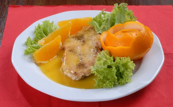 Ένα πιάτο νόστιμο ζουμερό χοιρινό chop ser — Φωτογραφία Αρχείου