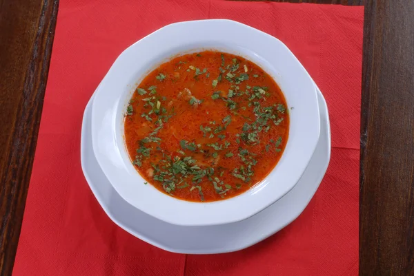 stock image A plate of tasty appetizing russian bors