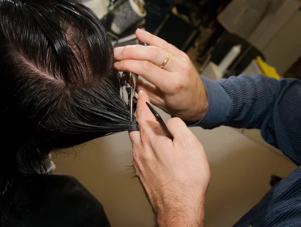 Männlicher Meister der Haare — Stockfoto