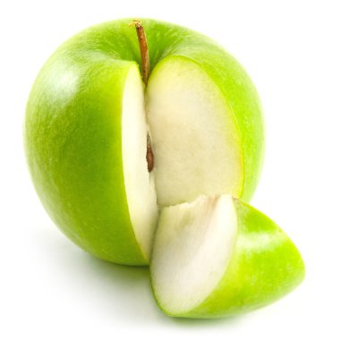 Apple and its quarter slice clipart