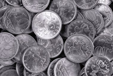 Silver coins clipart