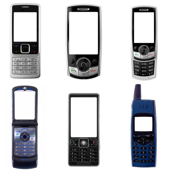 Set of cell phones — Zdjęcie stockowe