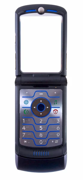 Moderne telefoon, geïsoleerd met knippen pat — Stockfoto