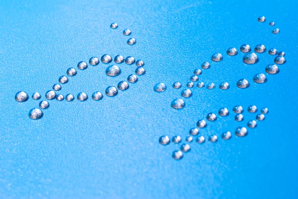 Three fishes made of water drops — Stock Photo, Image