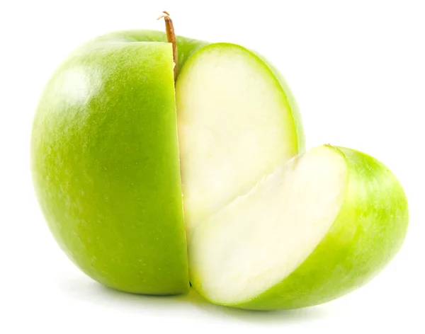 Jabłko i jego ćwierćdolarówka — Zdjęcie stockowe