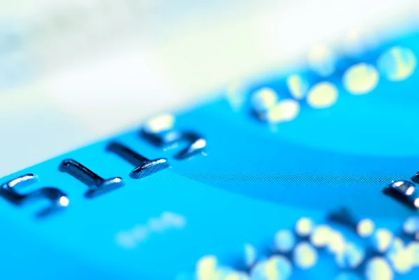 Μπλε πιστωτική κάρτα — Φωτογραφία Αρχείου