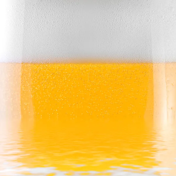 Szklankę piwa z bliska strzał — Zdjęcie stockowe