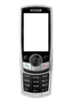 Modern mobile phone, isolated with clipp clipart