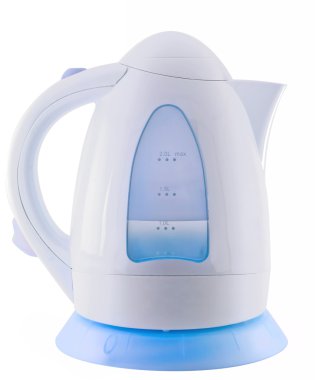 Modern kettle, isolated with clipping pa clipart