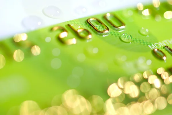Wet credit card — Stock Photo, Image