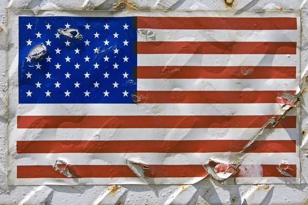 Amerikaanse vlag sticker — Stockfoto