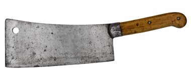 Vintage meat cleaver clipart