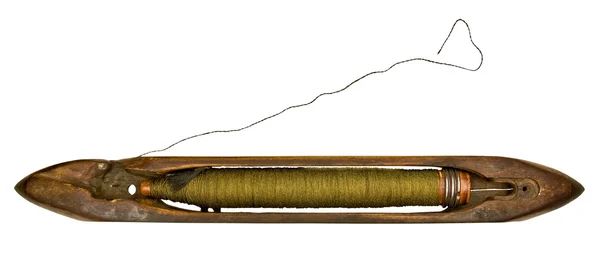 Vintage weaver's spindel — Stockfoto