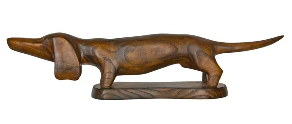 Винтажная собачья статуэтка — стоковое фото